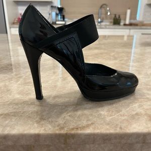 Stuart Weitzman Black Patent Mary Jane Heel